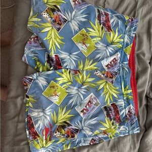 Tommy Bahama Blue and Green Tropical Swim Trunks